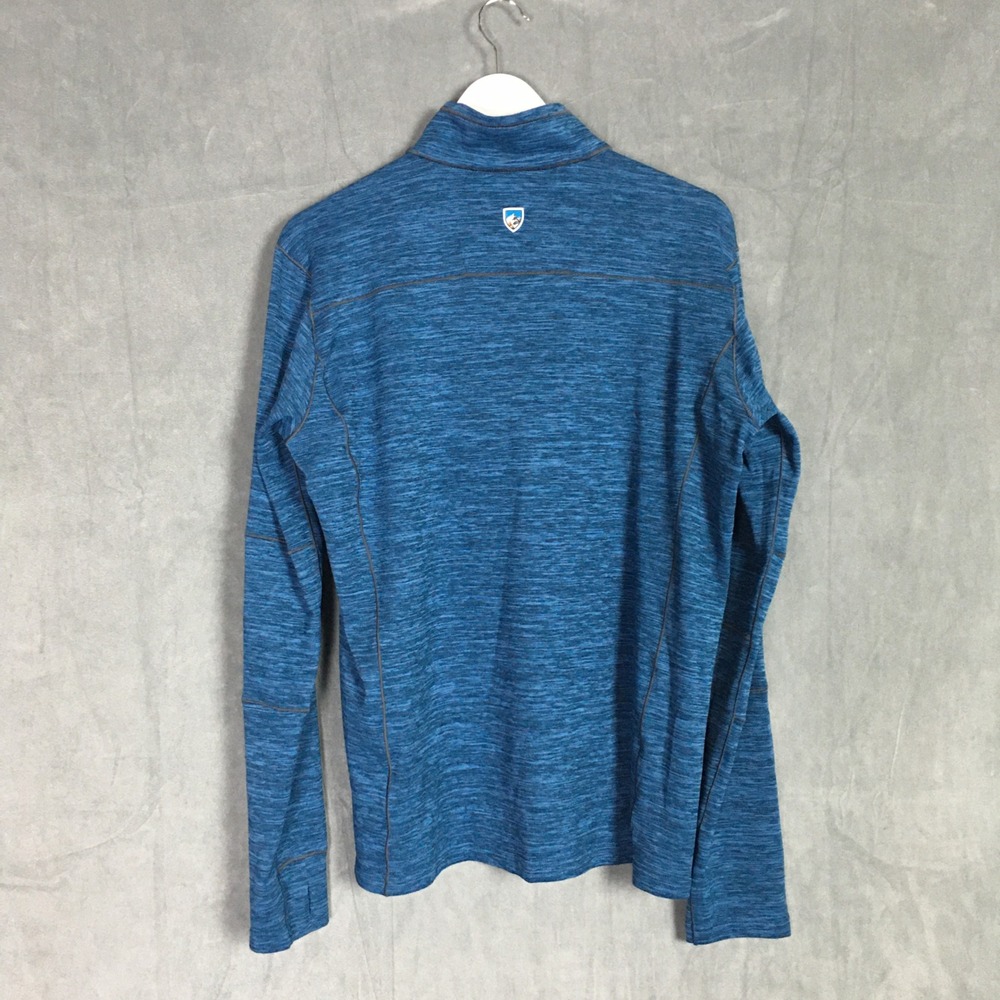 Kuhl Revel Alloy Blue Mens L 1/4 Zip Pullover Hiking Gorpcore Shirt Sweater